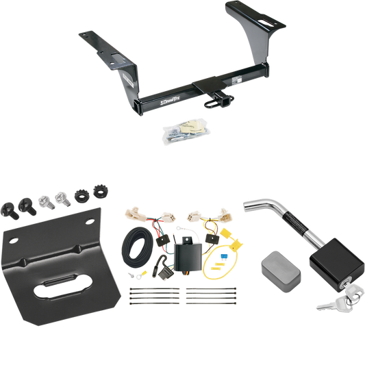 Fits 2015-2019 Subaru Legacy Trailer Hitch Tow PKG w/ 4-Flat Wiring Harness + Wiring Bracket + Hitch Lock (For Sedan Models) By Draw-Tite