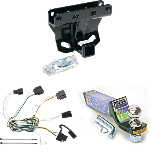 Se adapta al paquete de enganche de remolque Jeep Grand Cherokee 2007-2010 con cableado plano de 4 + kit de montaje de bola de inicio con caída de 2" y bola de 1-7/8" (excluye: modelos SRT-8) de Draw-Tite