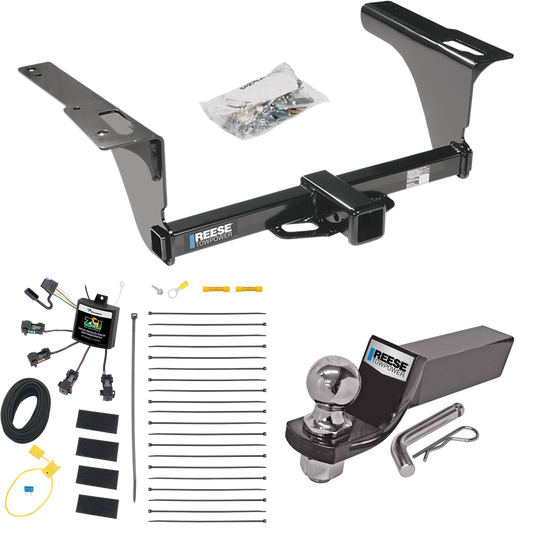 Fits 2010-2014 Subaru Legacy Trailer Hitch Tow PKG w/ 4-Flat Zero Contact "No Splice" Wiring + Starter Kit Ball Mount w/ 2" Drop & 2" Ball (For Sedan Models) By Reese Towpower