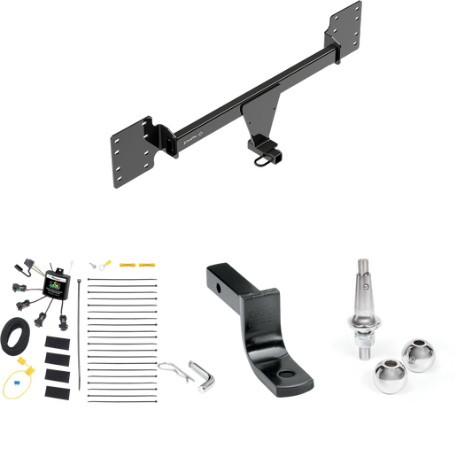 Se adapta al paquete de remolque Tesla S 2012-2023 con arnés de cableado de 4 contactos planos "sin empalme" + barra de tracción + bolas intercambiables de 1-7/8" y 2" de Draw-Tite