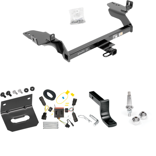 Se adapta al paquete de enganche de remolque Ford Escape 2013-2016 con arnés de cableado de 4 planos + barra de tracción + bolas intercambiables de 1-7/8" y 2" + soporte de cableado de Draw-Tite