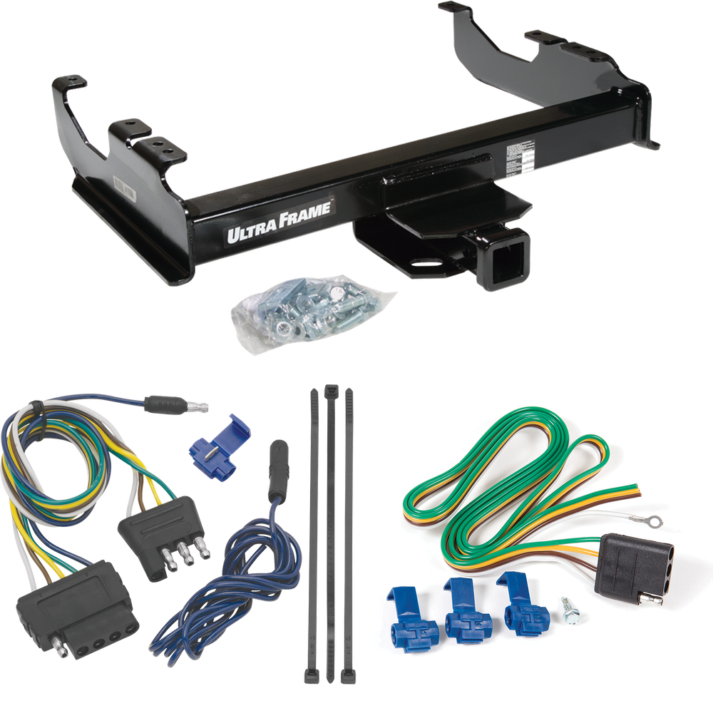 Fits 1985-1986 Chevrolet K20 Trailer Hitch Tow PKG w/ 5-Flat Wiring Harness (For w/34" Wide Frames Models) By Draw-Tite