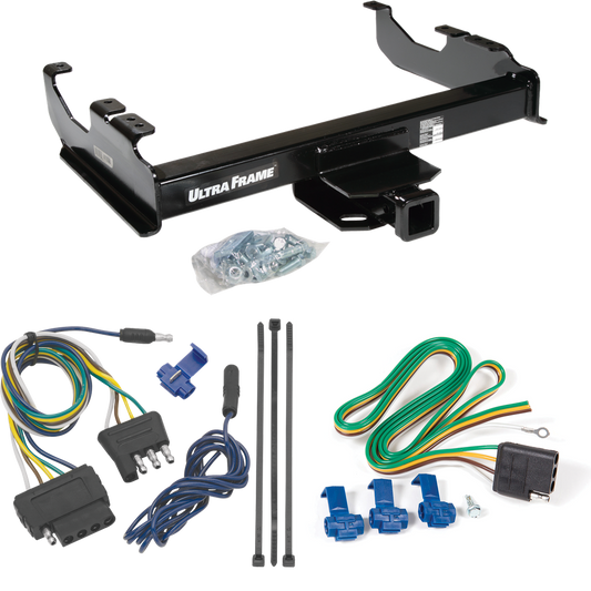 Fits 1985-1986 Chevrolet K20 Trailer Hitch Tow PKG w/ 5-Flat Wiring Harness (For w/34" Wide Frames Models) By Draw-Tite