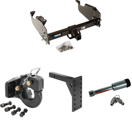 Fits 1967-1974 GMC C15/C1500 Trailer Hitch Tow PKG w/ 7 Hole Pintle Hook Mounting Plate + 10K Pintle Hook + Hitch Lock By Reese Towpower