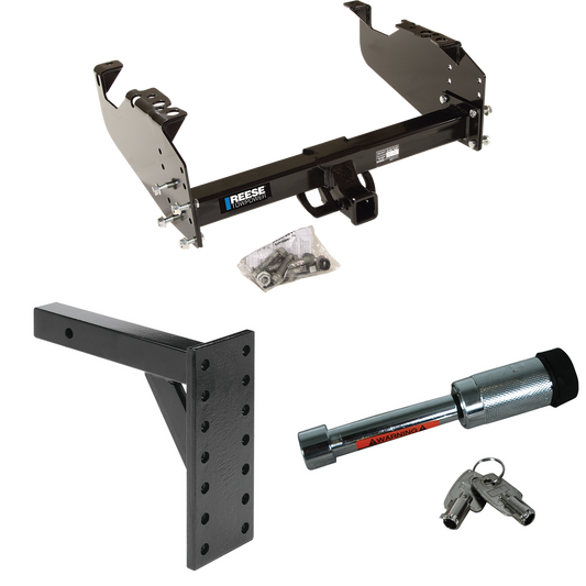 Fits 1963-1984 Chevrolet K10 Trailer Hitch Tow PKG w/ 7 Hole Pintle Hook Mounting Plate + Hitch Lock By Reese Towpower