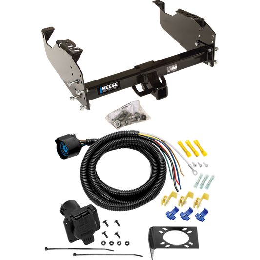 Fits 1988-2000 GMC K2500 Trailer Hitch Tow PKG w/ 7-Way RV Wiring (For w/34" Wide Frames Models) By Reese Towpower