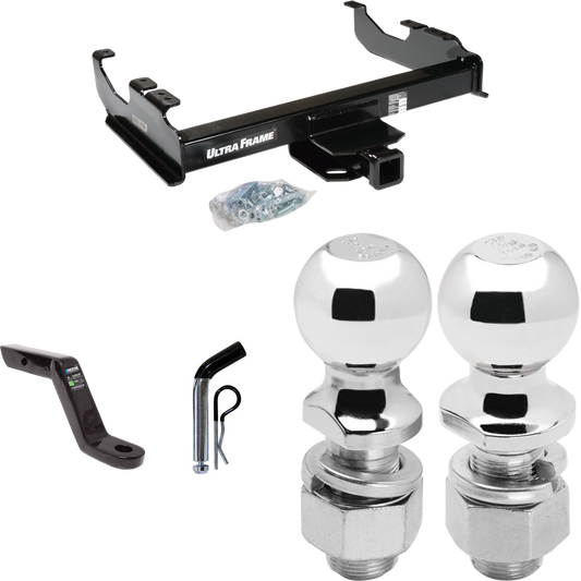 Fits 1979-1984 GMC C3500 Trailer Hitch Tow PKG w/ Ball Mount w/ 6" Drop + Pin/Clip + 2" Ball + 2-5/16" Ball By Draw-Tite