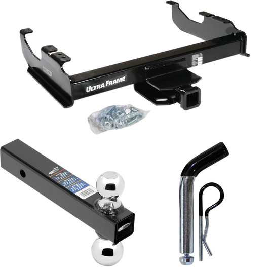 Fits 1979-1984 GMC K2500 Trailer Hitch Tow PKG w/ Dual Ball Ball Mount 2" & 2-5/16" Trailer Balls + Pin/Clip By Draw-Tite