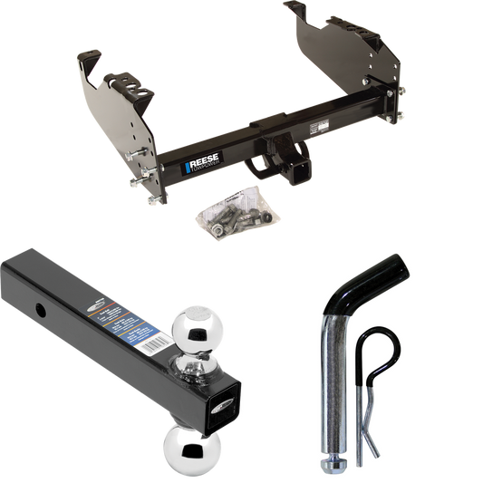 Fits 1985-1986 Chevrolet K30 Trailer Hitch Tow PKG w/ Dual Ball Ball Mount 2" & 2-5/16" Trailer Balls + Pin/Clip (For w/34" Wide Frames Models) By Reese Towpower