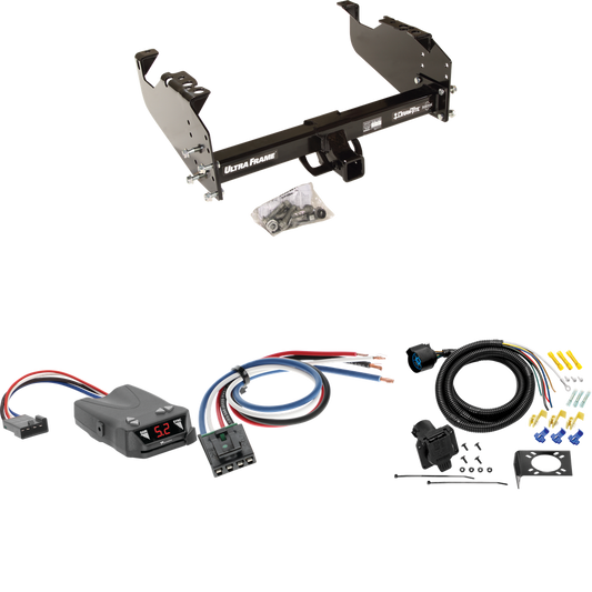 Fits 1988-1991 Chevrolet C2500 Trailer Hitch Tow PKG w/ Tekonsha Brakeman IV Brake Control + Generic BC Wiring Adapter + 7-Way RV Wiring (For Crew Cab Models) By Draw-Tite