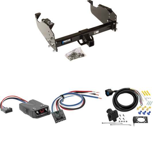 Fits 1979-1984 GMC K2500 Trailer Hitch Tow PKG w/ Tekonsha Brakeman IV Brake Control + Generic BC Wiring Adapter + 7-Way RV Wiring By Reese Towpower