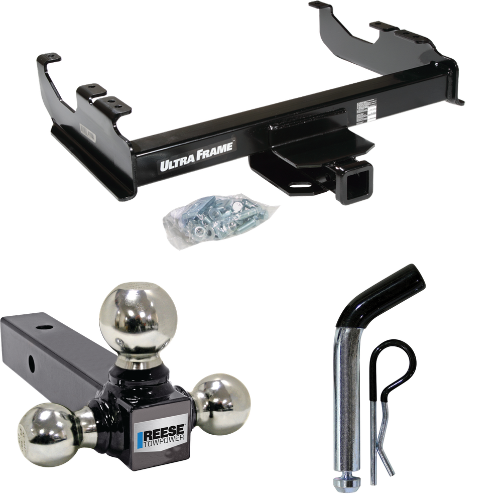 Fits 1963-1965 GMC 1500 Series Trailer Hitch Tow PKG w/ Triple Ball Ball Mount 1-7/8" & 2" & 2-5/16" Trailer Balls + Pin/Clip By Draw-Tite