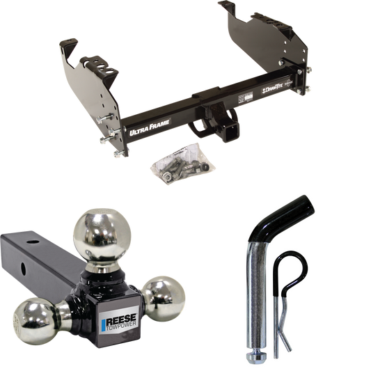 Se adapta al paquete de enganche de remolque GMC K2500 1988-2000 con soporte de bola triple de 1-7/8" y 2" y 2-5/16" + pasador/clip (para modelos con marcos de 34" de ancho) por Draw -Tita