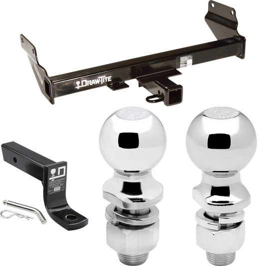 Fits 2011-2013 Jeep Grand Cherokee Trailer Hitch Tow PKG w/ Ball Mount w/ 4" Drop + 2" Ball + 2-5/16" Ball (Excludes: w/OEM Tow Hook Models) By Draw-Tite