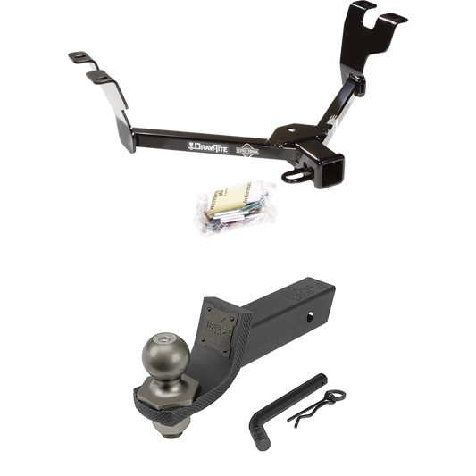 Fits 2005-2007 Subaru Legacy Trailer Hitch Tow PKG + Interlock Tactical Starter Kit w/ 2" Drop & 2" Ball (For Sedan, Except Outback Models) By Draw-Tite