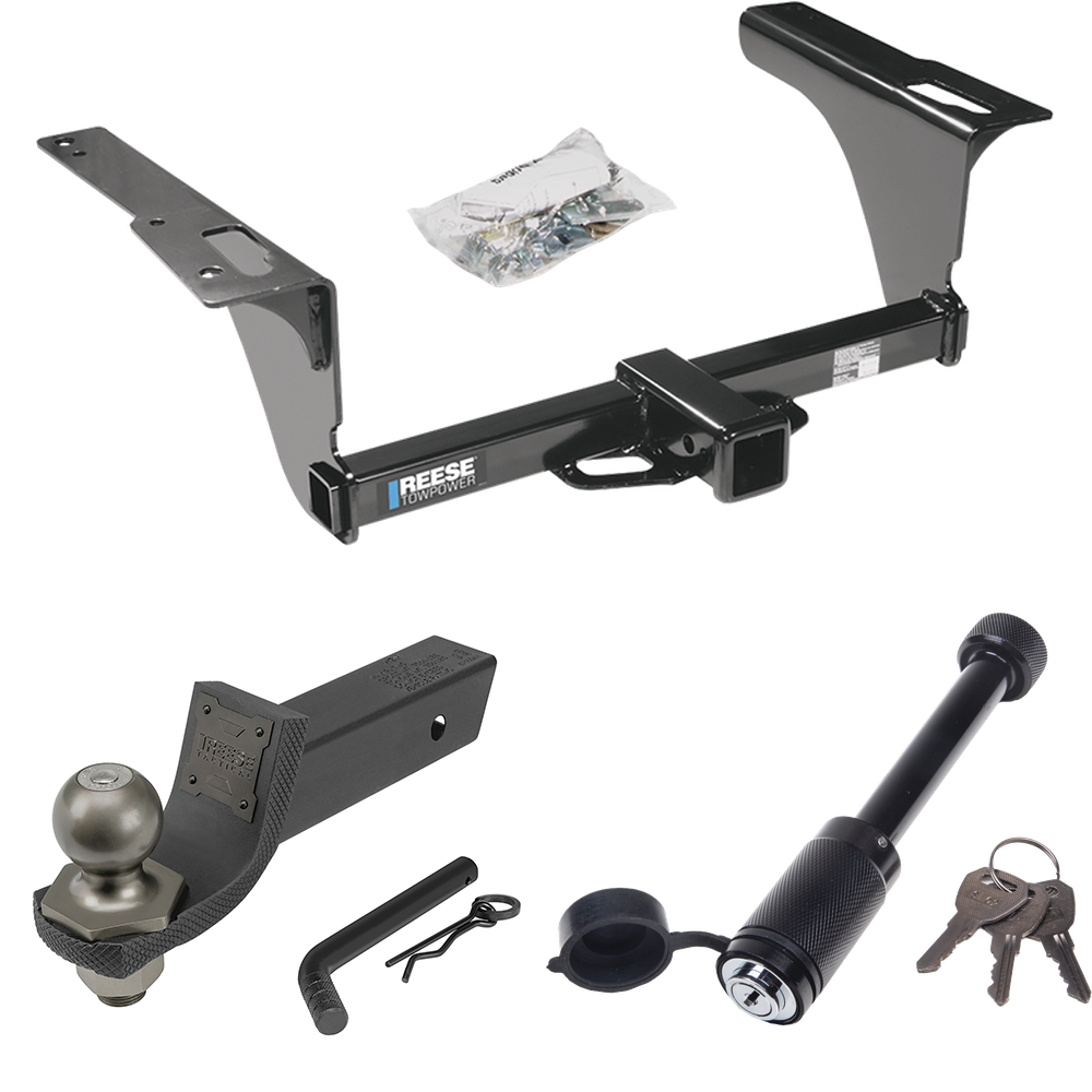 Fits 2010-2019 Subaru Outback Trailer Hitch Tow PKG + Interlock Tactical Starter Kit w/ 2" Drop & 2" Ball + Tactical Dogbone Lock (For Wagon, Except Sport Models) By Reese Towpower