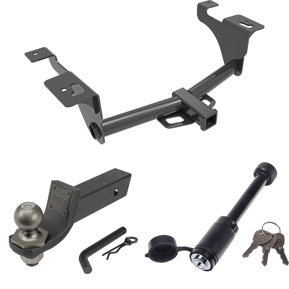 Fits 2020-2023 Subaru Outback Trailer Hitch Tow PKG + Interlock Tactical Starter Kit w/ 2" Drop & 2" Ball + Tactical Dogbone Lock (For Wagon Models) By Draw-Tite