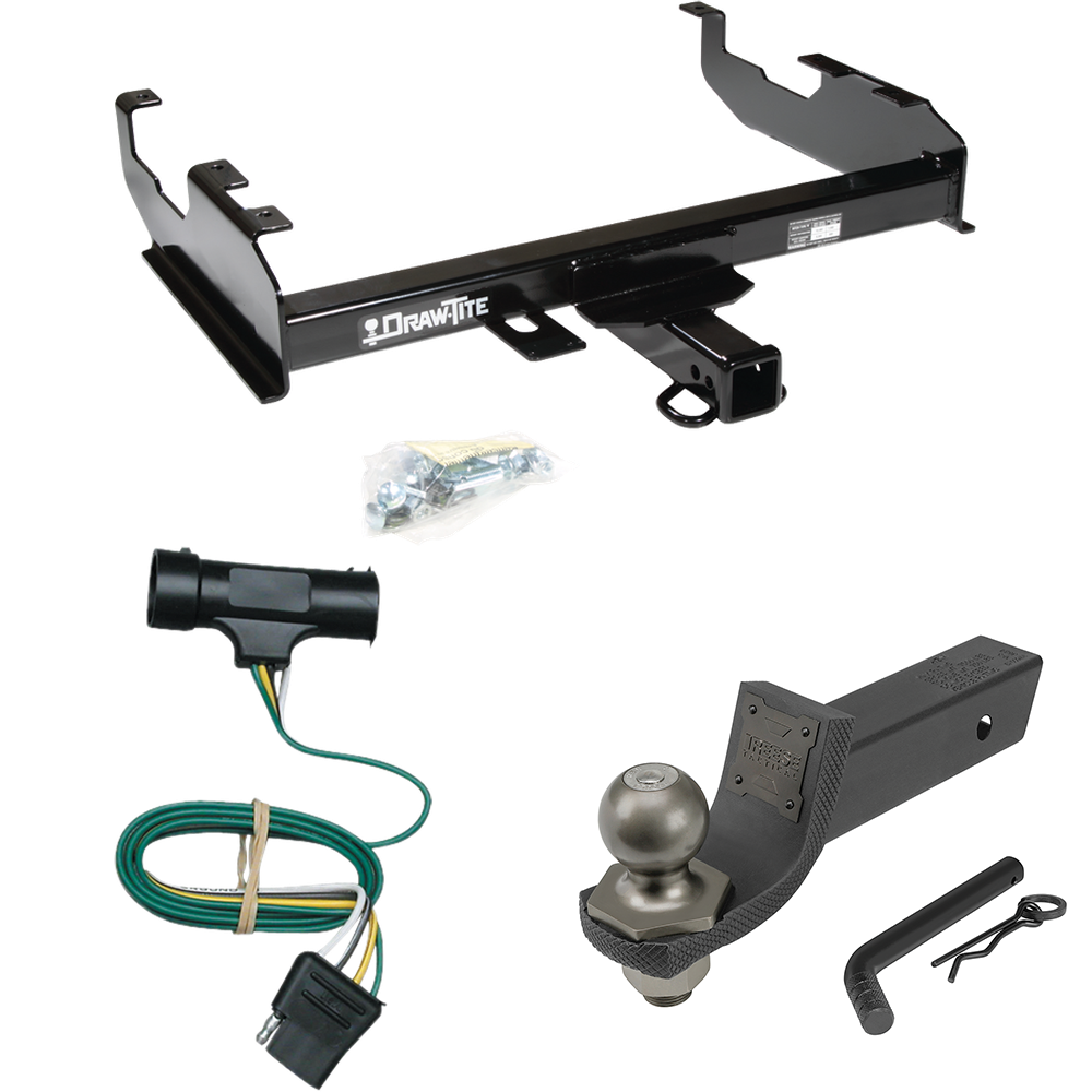 Se adapta al paquete de remolque con enganche de remolque Chevrolet C10 1973-1984 con cableado plano de 4 + kit de inicio táctico de enclavamiento con caída de 2" y bola de 2" (para modelos con plataforma de 8') de Draw-Tite