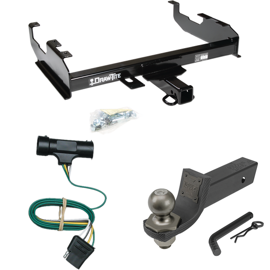 Se adapta al paquete de remolque con enganche de remolque Chevrolet C10 1973-1984 con cableado plano de 4 + kit de inicio táctico de enclavamiento con caída de 2" y bola de 2" (para modelos con plataforma de 8') de Draw-Tite