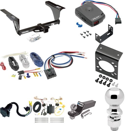 Fits 2015-2019 Subaru Legacy Trailer Hitch Tow PKG w/ Pro Series Pilot Brake Control + Generic BC Wiring Adapter + 7-Way RV Wiring + 2" & 2-5/16" Ball & Drop Mount (For Sedan Models) By Draw-Tite