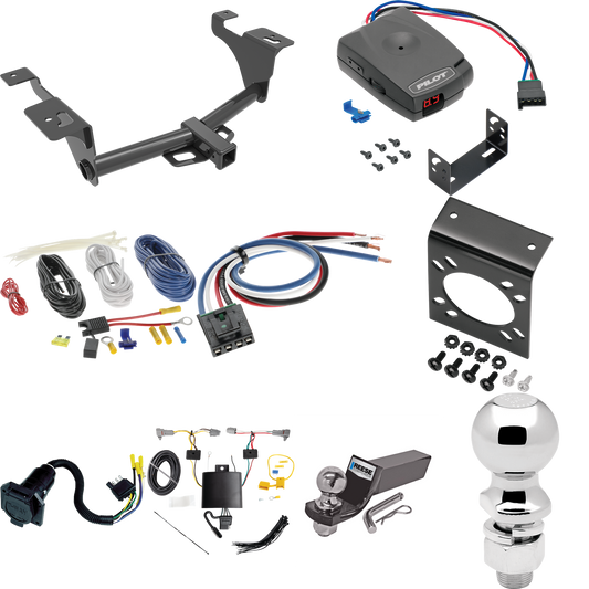 Fits 2020-2022 Subaru Legacy Trailer Hitch Tow PKG w/ Pro Series Pilot Brake Control + Generic BC Wiring Adapter + 7-Way RV Wiring + 2" & 2-5/16" Ball & Drop Mount (For Sedan Models) By Draw-Tite