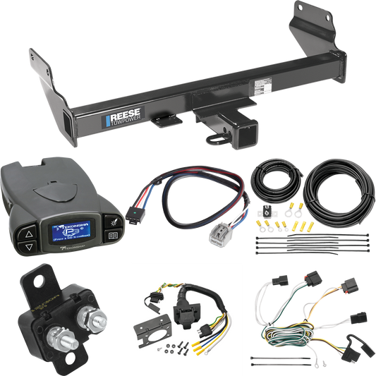 Fits 2011-2013 Jeep Grand Cherokee Trailer Hitch Tow PKG w/ Tekonsha Prodigy P3 Brake Control + Plug & Play BC Adapter + 7-Way RV Wiring (Excludes: w/OEM Tow Hook Models) By Reese Towpower