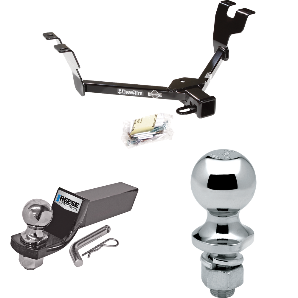 Fits 2005-2007 Subaru Legacy Trailer Hitch Tow PKG w/ Starter Kit Ball Mount w/ 2" Drop & 2" Ball + 1-7/8" Ball (For Sedan, Except Outback Models) By Draw-Tite