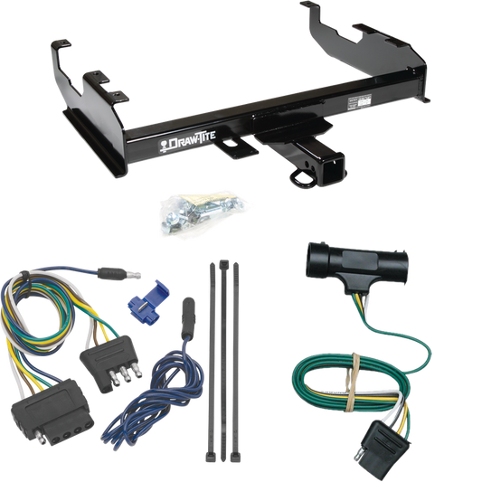 Fits 1977-1978 GMC K35 Trailer Hitch Tow PKG w/ 5-Flat Wiring Harness (For w/8' Bed Models) By Draw-Tite