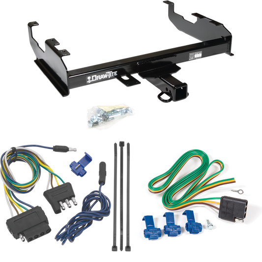 Fits 1969-1970 International 1300D Trailer Hitch Tow PKG w/ 5-Flat Wiring Harness By Draw-Tite