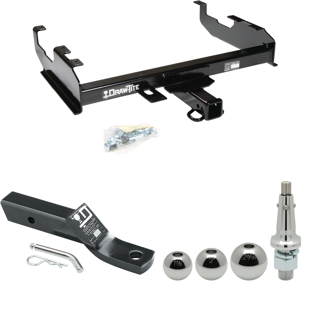 Fits 1969-1970 International 1300D Trailer Hitch Tow PKG w/ Ball Mount w/ 2" Drop + Interchangeable Ball 1-7/8" & 2" & 2-5/16" By Draw-Tite