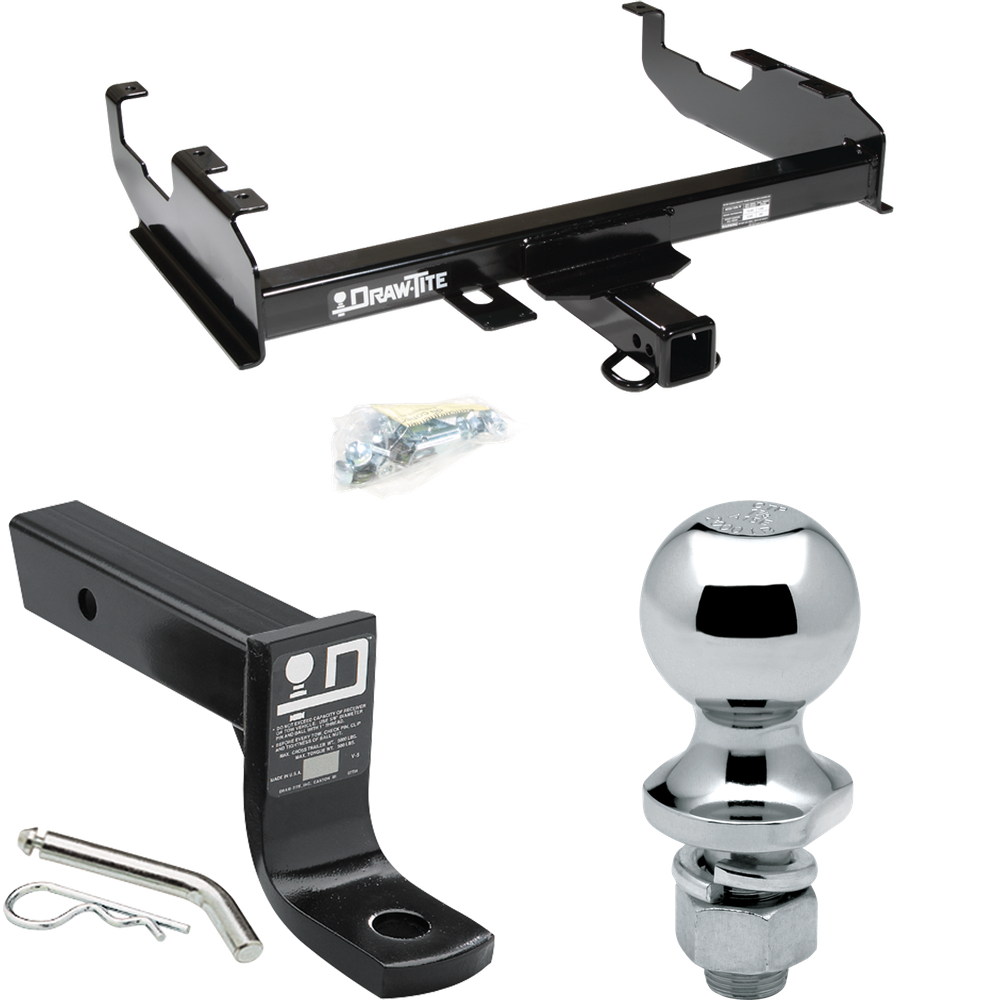 Fits 1969-1971 International 1500D Trailer Hitch Tow PKG w/ Ball Mount w/ 4" Drop + 1-7/8" Ball By Draw-Tite