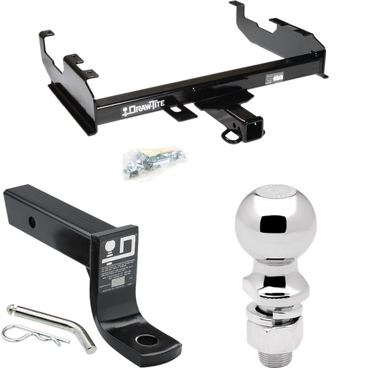 Fits 1979-1986 GMC C2500 Trailer Hitch Tow PKG w/ Ball Mount w/ 4" Drop + 2-5/16" Ball (For w/8' Bed Models) By Draw-Tite