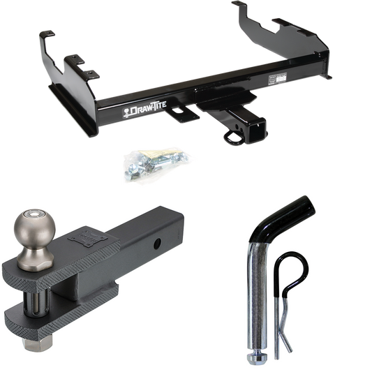 Fits 1963-1965 GMC 2500 Series Trailer Hitch Tow PKG w/ Clevis Hitch Ball Mount w/ 2" Ball + Pin/Clip (For w/8' Bed Models) By Draw-Tite
