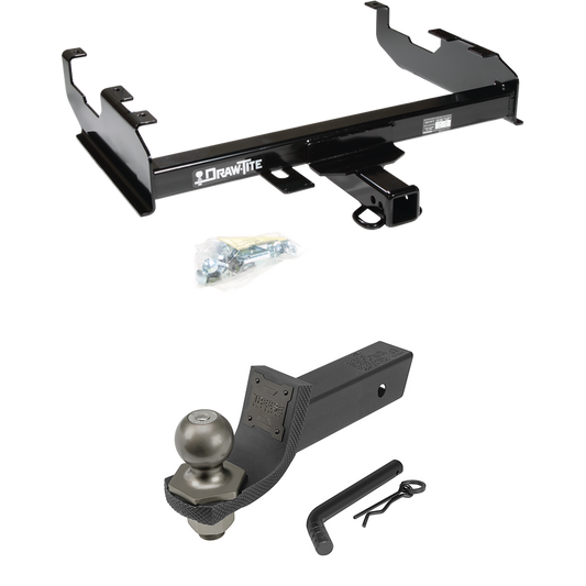 Fits 1979-1984 GMC K1500 Trailer Hitch Tow PKG + Interlock Tactical Starter Kit w/ 2" Drop & 2" Ball (For w/8' Bed Models) By Draw-Tite