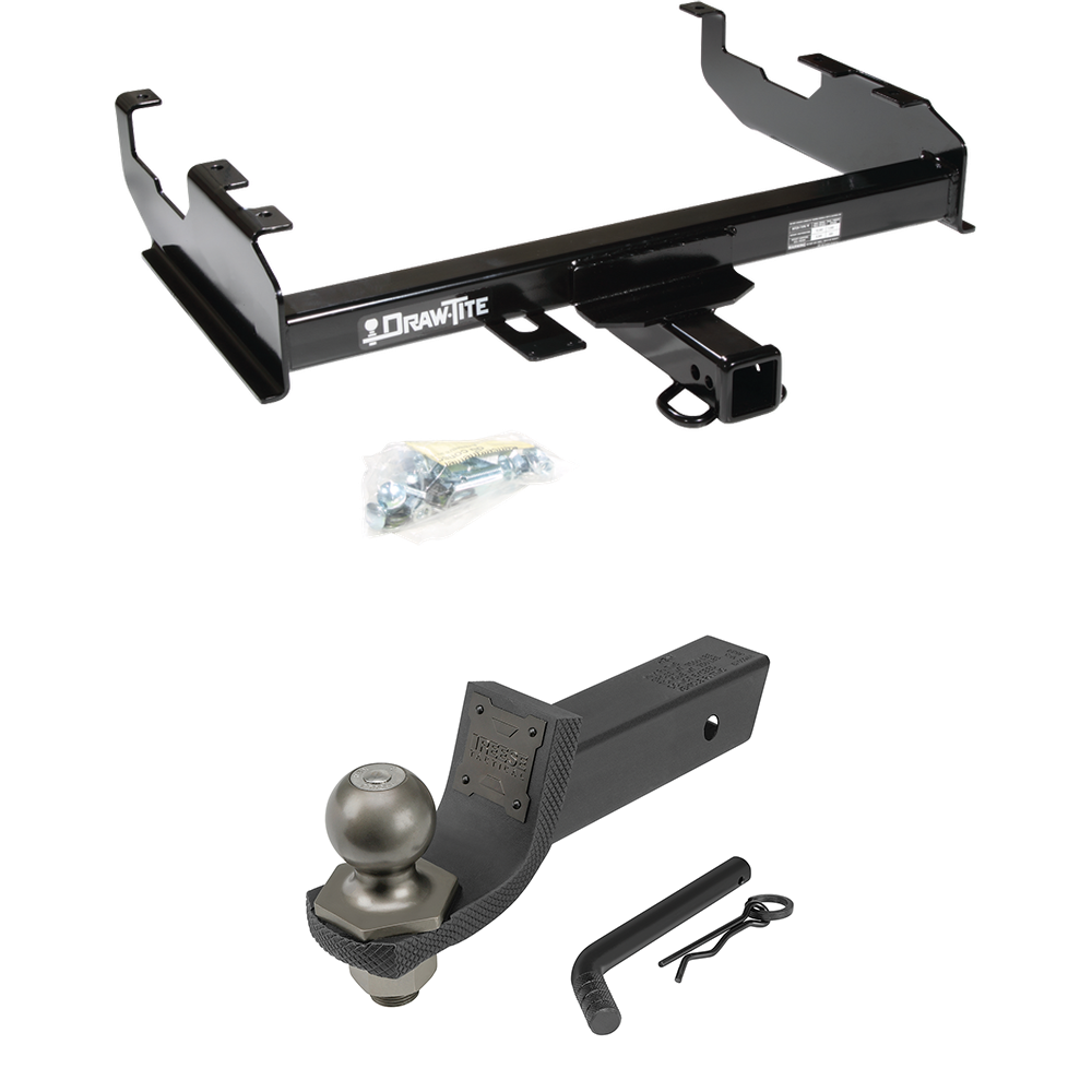 Fits 1971-1973 International 1110 Trailer Hitch Tow PKG + Interlock Tactical Starter Kit w/ 2" Drop & 2" Ball By Draw-Tite