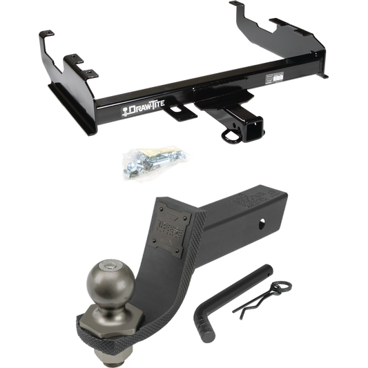 Fits 1988-1991 Chevrolet C3500 Trailer Hitch Tow PKG + Interlock Tactical Starter Kit w/ 3-1/4" Drop & 2" Ball (For Crew Cab w/8' Bed Models) By Draw-Tite