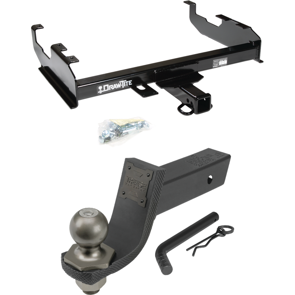 Fits 1963-1972 Chevrolet K20 Trailer Hitch Tow PKG + Interlock Tactical Starter Kit w/ 3-1/4" Drop & 2" Ball (For w/8' Bed Models) By Draw-Tite