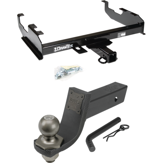 Fits 1963-1966 GMC 3500 Trailer Hitch Tow PKG + Interlock Tactical Starter Kit w/ 3-1/4" Drop & 2" Ball (For w/8' Bed Models) By Draw-Tite