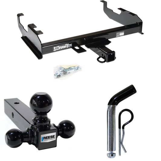 Fits 1974-1975 International 200 Trailer Hitch Tow PKG w/ Triple Ball Ball Mount 1-7/8" & 2" & 2-5/16" Trailer Balls + Pin/Clip By Draw-Tite