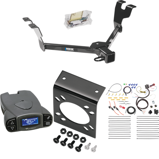 Fits 2008-2009 Subaru Legacy Trailer Hitch Tow PKG w/ Tekonsha Prodigy P3 Brake Control + 7-Way RV Wiring (For Sedan Models) By Reese Towpower