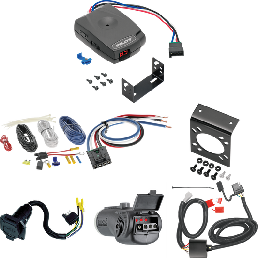 Fits 2005-2009 Subaru Outback 7-Way RV Wiring + Pro Series Pilot Brake Control + Generic BC Wiring Adapter + 2 in 1 Tester & 7-Way to 4-Way Adapter (For Wagon, Except Sport Models) By Tekonsha