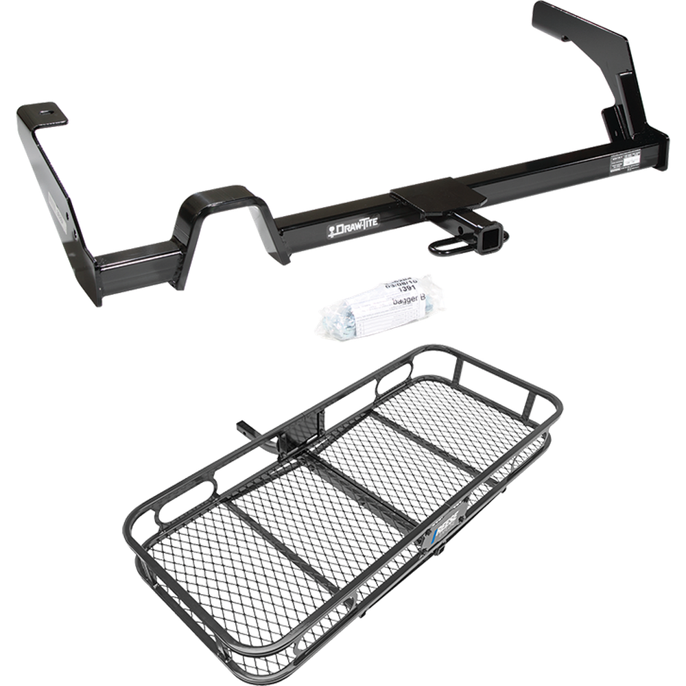 Fits 2000-2004 Subaru Legacy Trailer Hitch Tow PKG w/ 48" x 20" Cargo Carrier Rack (For Wagon, Except Outback Models) By Reese Towpower