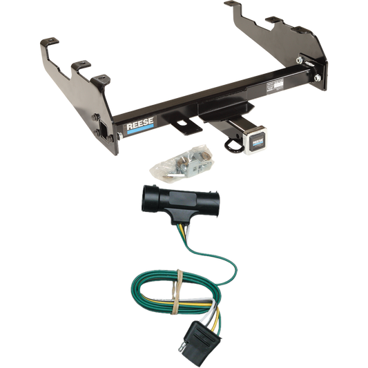 Fits 1979-1984 GMC K3500 Trailer Hitch Tow PKG w/ 4-Flat Wiring Harness (For w/Deep Drop Bumper Models) By Reese Towpower