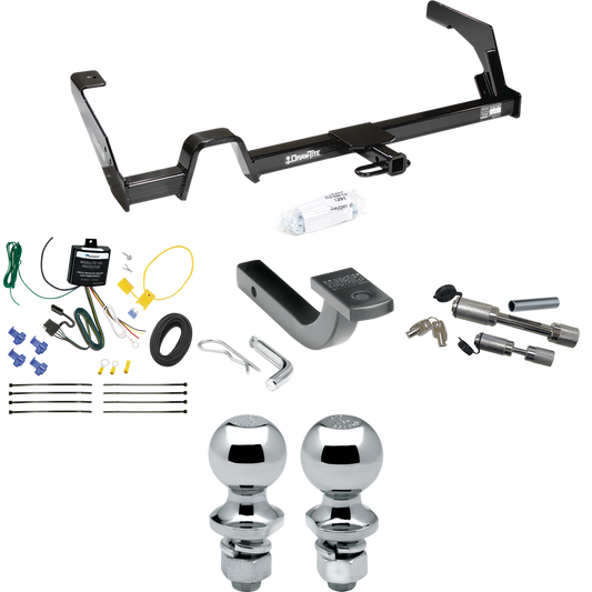 Fits 2000-2004 Subaru Legacy Trailer Hitch Tow PKG w/ 4-Flat Wiring Harness + Draw-Bar + 1-7/8" + 2" Ball + Dual Hitch & Coupler Locks (For Wagon, Except Outback Models) By Reese Towpower