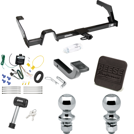 Fits 2000-2004 Subaru Legacy Trailer Hitch Tow PKG w/ 4-Flat Wiring Harness + Draw-Bar + 1-7/8" + 2" Ball + Hitch Cover + Hitch Lock (For Sedan, Except Outback Models) By Reese Towpower