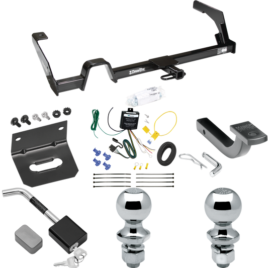 Fits 2000-2004 Subaru Legacy Trailer Hitch Tow PKG w/ 4-Flat Wiring Harness + Draw-Bar + 1-7/8" + 2" Ball + Wiring Bracket + Hitch Lock (For Sedan, Except Outback Models) By Draw-Tite