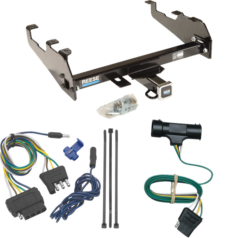 Fits 1979-1984 GMC C2500 Trailer Hitch Tow PKG w/ 5-Flat Wiring Harness (For w/Deep Drop Bumper Models) By Reese Towpower