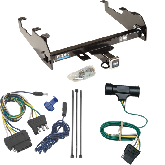 Fits 1979-1984 GMC C2500 Trailer Hitch Tow PKG w/ 5-Flat Wiring Harness (For w/Deep Drop Bumper Models) By Reese Towpower