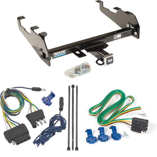 Fits 1985-1986 Chevrolet C20 Trailer Hitch Tow PKG w/ 5-Flat Wiring Harness (For w/Deep Drop Bumper Models) By Reese Towpower