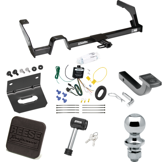 Fits 2000-2004 Subaru Legacy Trailer Hitch Tow PKG w/ 4-Flat Wiring Harness + Draw-Bar + 1-7/8" Ball + Wiring Bracket + Hitch Cover + Hitch Lock (For Wagon, Except Outback Models) By Reese Towpower